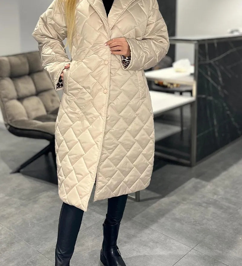 Ofira – Cappotto reversibile con fodera leopardata